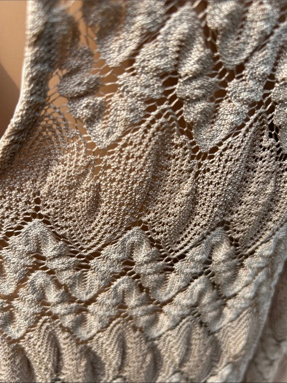 Free People Simone Mini Dress - Chevron Crochet Pattern + Bell Sleeves - Callout